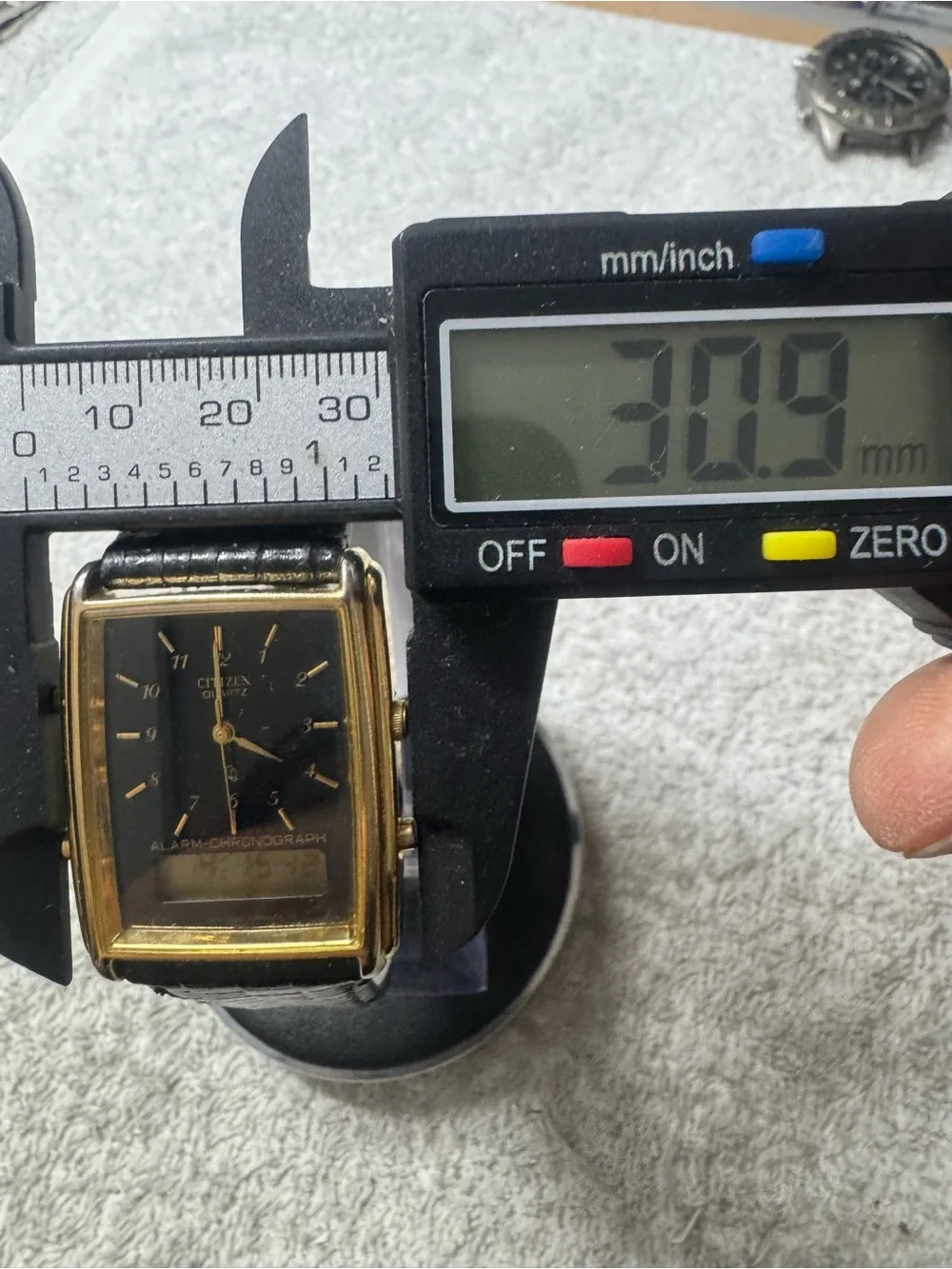 Citizen Gold-Tone Case Black Dial Alarm Chronograph Watch